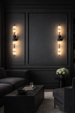 1000MM LED Matt Black Wall Light Living Dining Light - Warm White