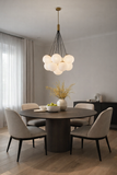 9 Light Frost Ball Pendant Lamp