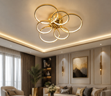 6 Light Surface Mounted Modern Chandelier
