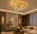 6 Light Surface Mounted Modern Chandelier