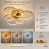 6 Light Surface Mounted Modern Chandelier