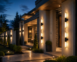 600MM MODERN Outdoor Wall Light Fixture BLACK Color Exterior Waterproof