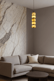 led Gold White Marble Hanging Pendant Ceiling Light