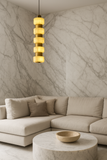 led Gold White Marble Hanging Pendant Ceiling Light