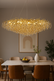 1600MM Long Golden Crystal Chandelier Ceiling Lights Hanging for Living and Dining Room