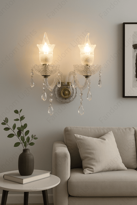2-Italian Wall Light Electroplated - Warm White