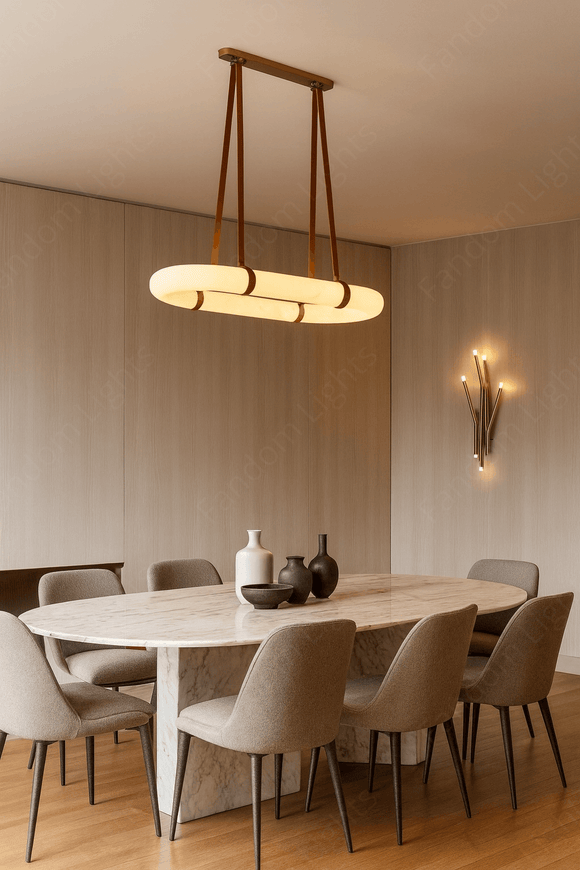 900x400 MM Stone CHANDELIER CEILING LIGHTS HANGING LAMP