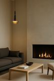 Smoke Glass Black Pendant Hanging Light - Warm White