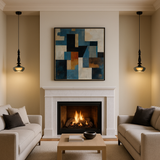 Smoke Glass Black Pendant Hanging Light - Warm White