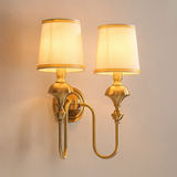 2 Light Brass Wall Light for Living Room Drawing Room Bedroom - Warm White