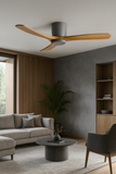 52 INCH HUGGER WIND LEAF CEILING FAN - GREY WOODEN