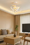 24 Inch White Profile Ceiling Light with Fan LED Chandelier