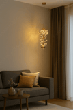 led Gold K9 Crystal Pendant Light Bedside Hanging Light - Warm White