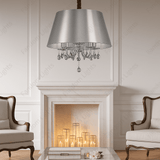500 MM Chrome Italian With Shade Chandelier for Living Dining Room Light- Warm White