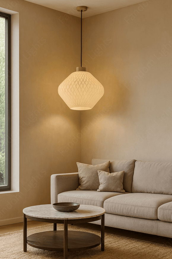 Led Frost Modern Pendant Light for Bedside Dining Hanging Light - Warm White