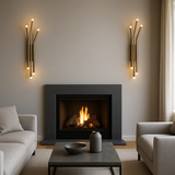LED Glossy Gold Wall Light Living Dining Light - Warm White