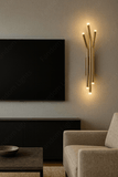 LED Glossy Gold Wall Light Living Dining Light - Warm White