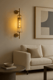 1 Light Mesh Brass Wall Light for Living Room Drawing Room Bedroom - Warm White