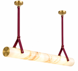1200MM Faux Marble Leather LED Light Chandelier Lighting