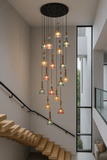 18-LIGHT LED DOUBLE HEIGHT STAIR CHANDELIER - WARM WHITE