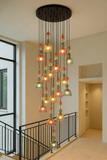 18-LIGHT LED DOUBLE HEIGHT STAIR CHANDELIER - WARM WHITE