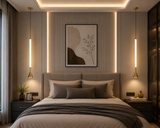 Led Brass Gold Modern Pendant Light for Bedside Dining Hanging Light