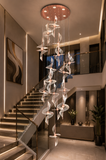 18-LIGHT LED Cross DOUBLE HEIGHT STAIR CHANDELIER