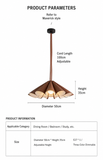 TAN LEATHER BELT CHANDELIER HANGING LAMP