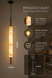 Led Black White Faux Stone Hanging Pendant Ceiling Light