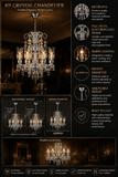 6 LIGHT Glass Clear Glass ITALIAN CHANDELIER LIGHT