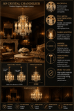 6 LIGHT Glass Amber ITALIAN CHANDELIER LIGHT