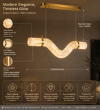 1200MM Faux Marble LED Light Chandelier Lighting