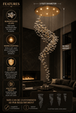 Shell DOUBLE HEIGHT STAIR CHANDELIER