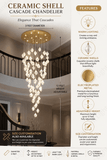 36 LED Lotus DOUBLE HEIGHT STAIR CHANDELIER - WARM WHITE