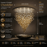 Meteoroid Chandelier - Amber Color