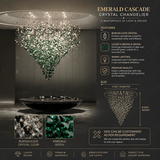 Meteoroid Chandelier - Emerald Green Color