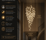 Split Folate Gold Plated Leaf Chandelier
