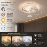 500MM Moon Wall Ceiling Light for Foyer Area Home - Warm White