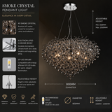 800 MM Crystal Chrome LED Tree Chandelier Light