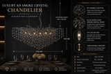 1200 MM Crystal Chrome LED Tree Chandelier Light