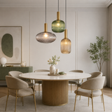 3 Light Led Glass Pendant Ceiling Hanging Light - Warm White