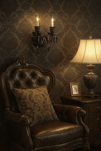 Italian Black Glass Wall Light Electroplated  - Warm White