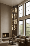 19-LIGHT LED DOUBLE HEIGHT STAIR CHANDELIER - WARM WHITE