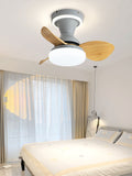22 Inch Grey Woof Low Profile Ceiling Light with Fan LED Chandelier