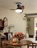 22 Inch Black Woof Low Profile Ceiling Light with Fan LED Chandelier