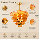 650MM Amber Life Tree Chandelier Lamp