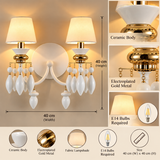 2-Italian Ceramic Wall Light - Warm White