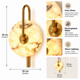 LED Faux Stone Drum Wall Light Living Dining Bedside Light