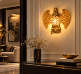 Eagle Wall Lamp Art LED European Creative Wall Lamp Bedroom Bedside Lamp - Gold