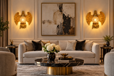 Eagle Wall Lamp Art LED European Creative Wall Lamp Bedroom Bedside Lamp - Gold